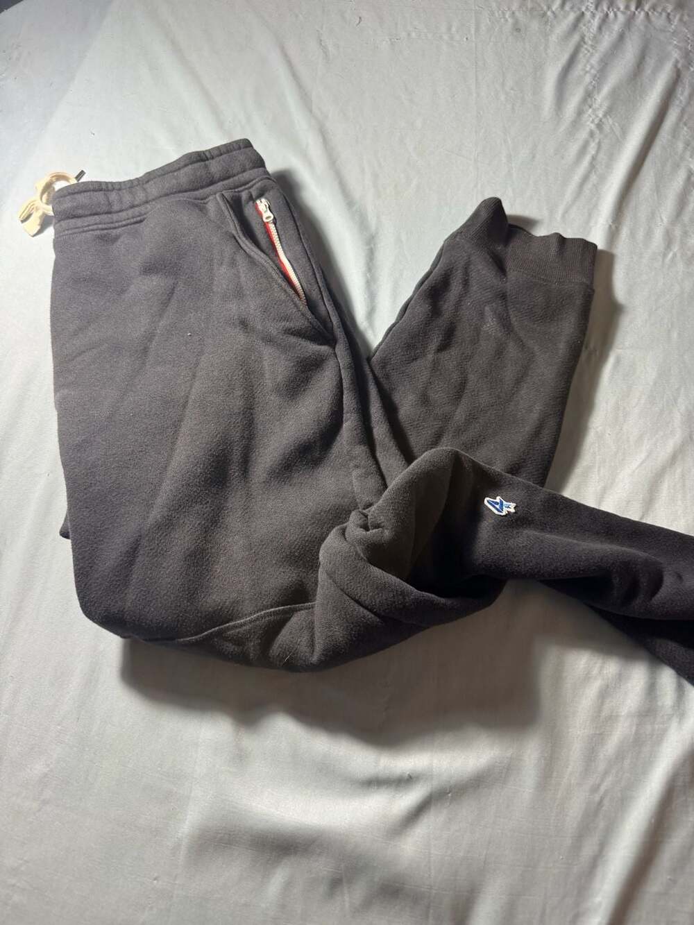 Fourlaps Sweatpants Size L Black Fleece Joggers